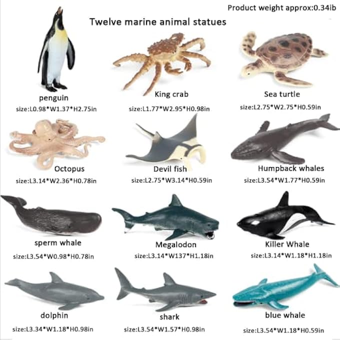 12 PCS REALISTIC SHARK BATH TOY FIGURINES, PLASTIC OCEAN SEA ANIMALS FIGURES SET INCLUDES GREAT WHITE SHARK CAKE TOPPERS CHRISTMAS BIRTHDAY GIFT FOR KIDS TODDLERS - Image 2